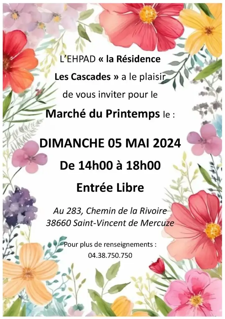 Marché du printemps 2024 EHPAD LES CASCADES